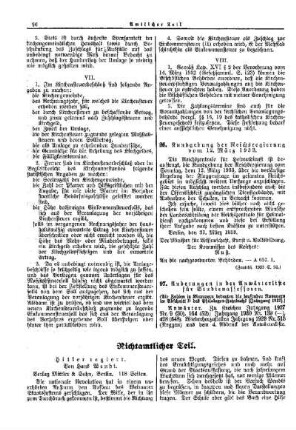 Nichtamtlicher Teil