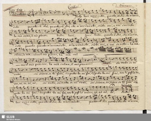 742. Aria: Belle luci vezzosette / Naumann, J.G.