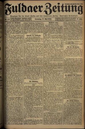 Ausgabe vom Dienstag, den 27. Mai 1930.