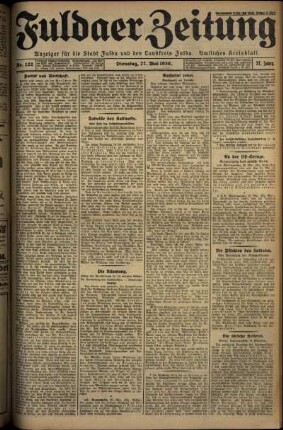 Ausgabe vom Dienstag, den 27. Mai 1930.
