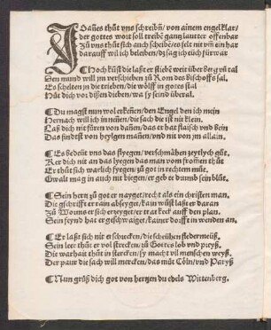 JOanes thut vns schreibn/ von ainem engel klar/ ||
