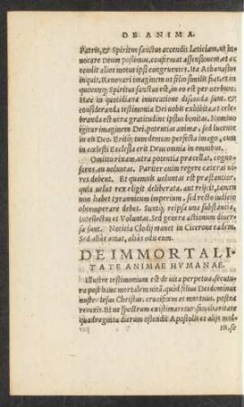 De Immortalitate Animae Humanae.