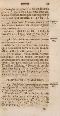 Proportio geometrica.
