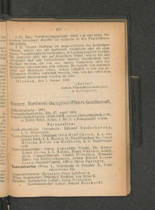 Oesterr. Nordwest-Dampfschifffahrt-Gesellschaft.