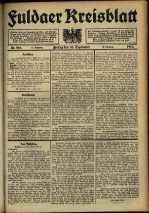 Ausgabe vom Freitag, den 30. September 1910.