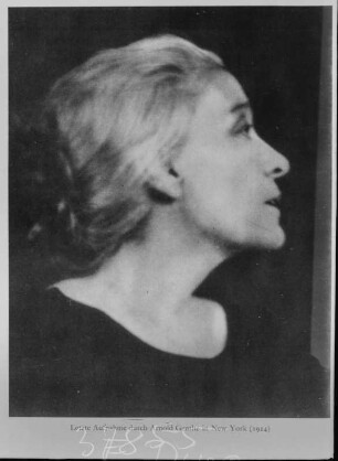 Eleonora Duse. Reproduktion der letzten Fotografie der Duse von Arnold Genthe aus dem Jahr 1924