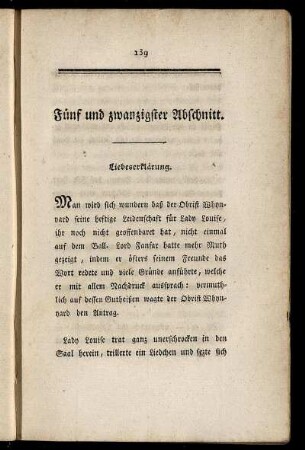 Fünf und zwanzigster Abschnitt.