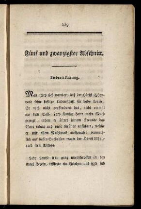 Fünf und zwanzigster Abschnitt.