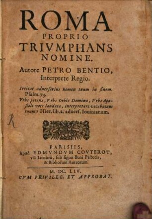 Roma Proprio Trivmphans Nomine