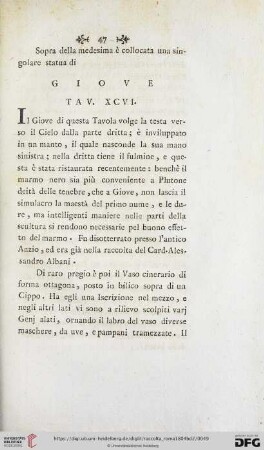 Giove Tav. XCVI