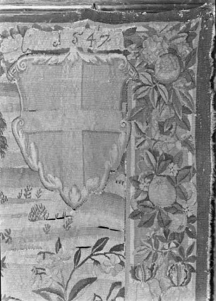 Tapisserie mit Szenen aus dem Leben des König Salomo — Tapisserie mit Revaler Wappen
