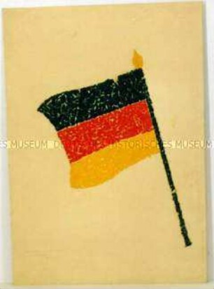 Wandschmuck mit Schwarzrotgoldener Fahne
