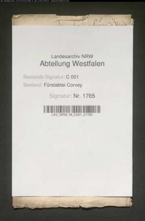 Belehnung der (von) Kalden zu Korbach mit Ländereien zu Twiste