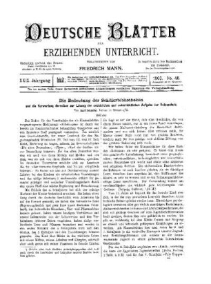 Die Bedeutung der Schülerbibliotheken : und die Verwertung derselben zur Lösung der erziehlichen und unterrichtlichen Aufgabe der Volksschule ; (Schluss)