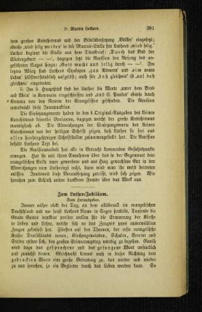 Zum Luther-Jubiläum