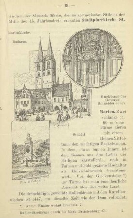 Stendal. Marienkirche. Rathaus ; Rückwand des Gewand-Schneider-Saal's ; Büste G. Nachtigall's