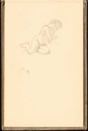 Skizzenbuch 1900-1901: Kauernde nackte Figur