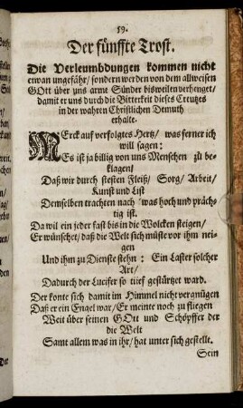 Der fünffte Trost. - Der achte und letzte Trost.