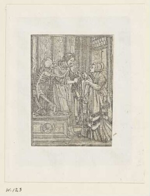 Gräfin, aus: Symphorien Barbier, Les images de la mort, Lyon 1562, C 3 verso