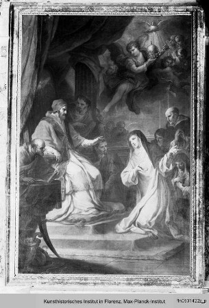 Die heilige Katharina vor Papst Gregor XI.