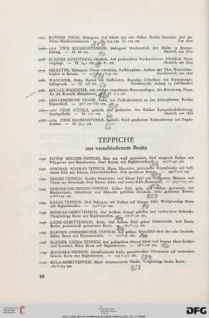 Teppiche (Nr. 1090-1114)