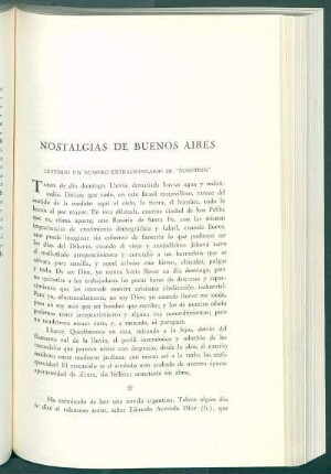 Nostalgias de Buenos Aires : Leyendo un número extraordinario de "Nosotros"