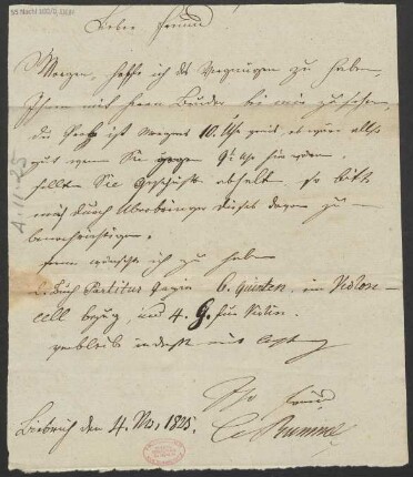 Brief an B. Schott's Söhne : 04.11.1825