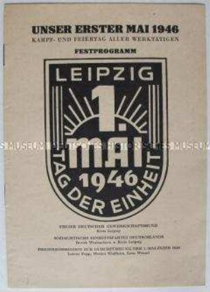 Festprogramm zum 1. Mai 1946 in Leipzig