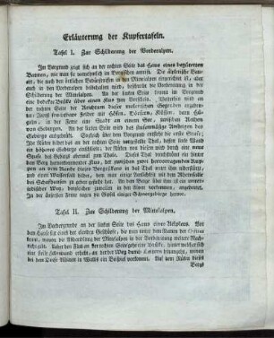 Erläuterung der Kupfertafeln.