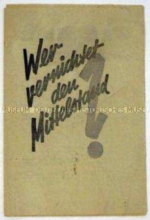 Kommunistische Propagandaschrift zur Reichspräsidentenwahl