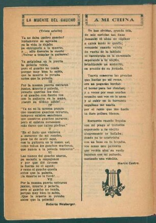 La muerte del gaucho : (Triste criollo)