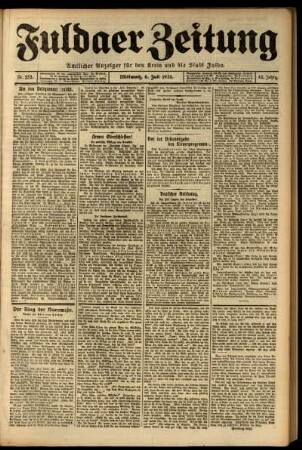 Ausgabe vom Mittwoch, den 06. Juli 1921.