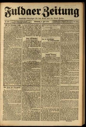 Ausgabe vom Mittwoch, den 06. Juli 1921.