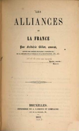 Les alliances de la France