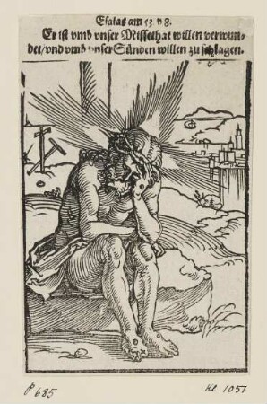 Schmerzensmann, Blatt 11 der Folge "Biblischen Bilder zu Luther’s Betbüchlein"