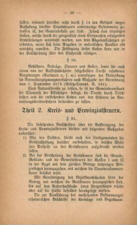 Theil 2. Kreis- und Provinzialsteuern.