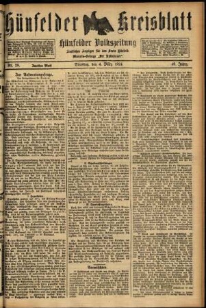 Zweite Ausgabe vom Dienstag, den 04. März 1924.