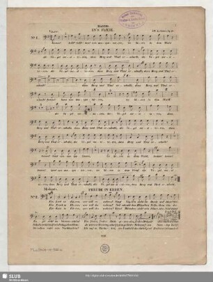 No. 2 Freude in Ehren: Ein Lied in Ehren