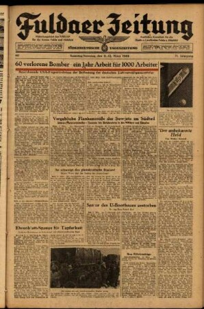 Ausgabe vom Samstag, den 11. März 1944.