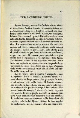Due Bassirilievi votivi