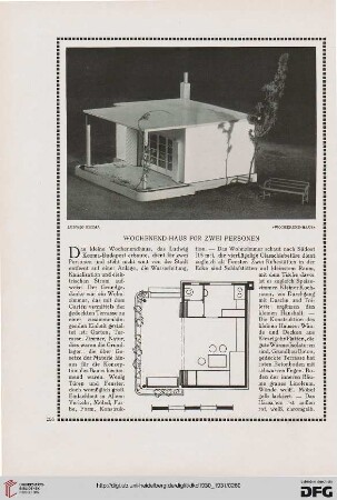 Wochenend-Haus für zwei Personen