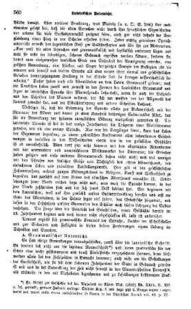 Lateinischer Unterricht : (II / A.) Grammatischer Unterricht