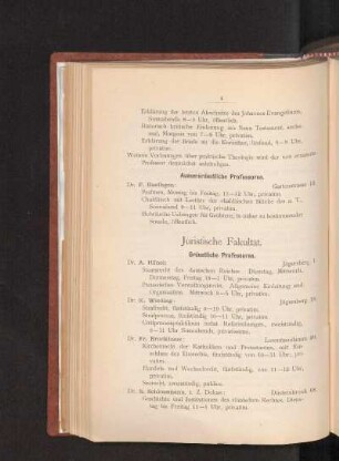 Juristische Fakultät.