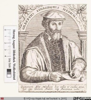 Bildnis Gilbert Fuchs (od. de Limborch), (lat. Gilbertus Philaretus)