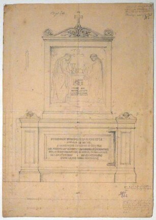 Entwurfszeichnung für ein Grabdenkmal