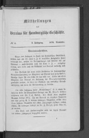No. 1, 1878. November