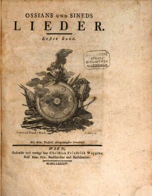 Ossians und Sineds Lieder, 1
