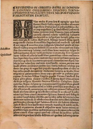 De Laudibus S[ancti] Ludovici regis Franciae