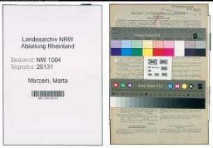 Entnazifizierung Marta Marzein , geb. 22.11.1888 ()