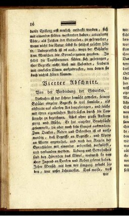 Vierter Abschnitt. Von der Verbindung der Gedanken
